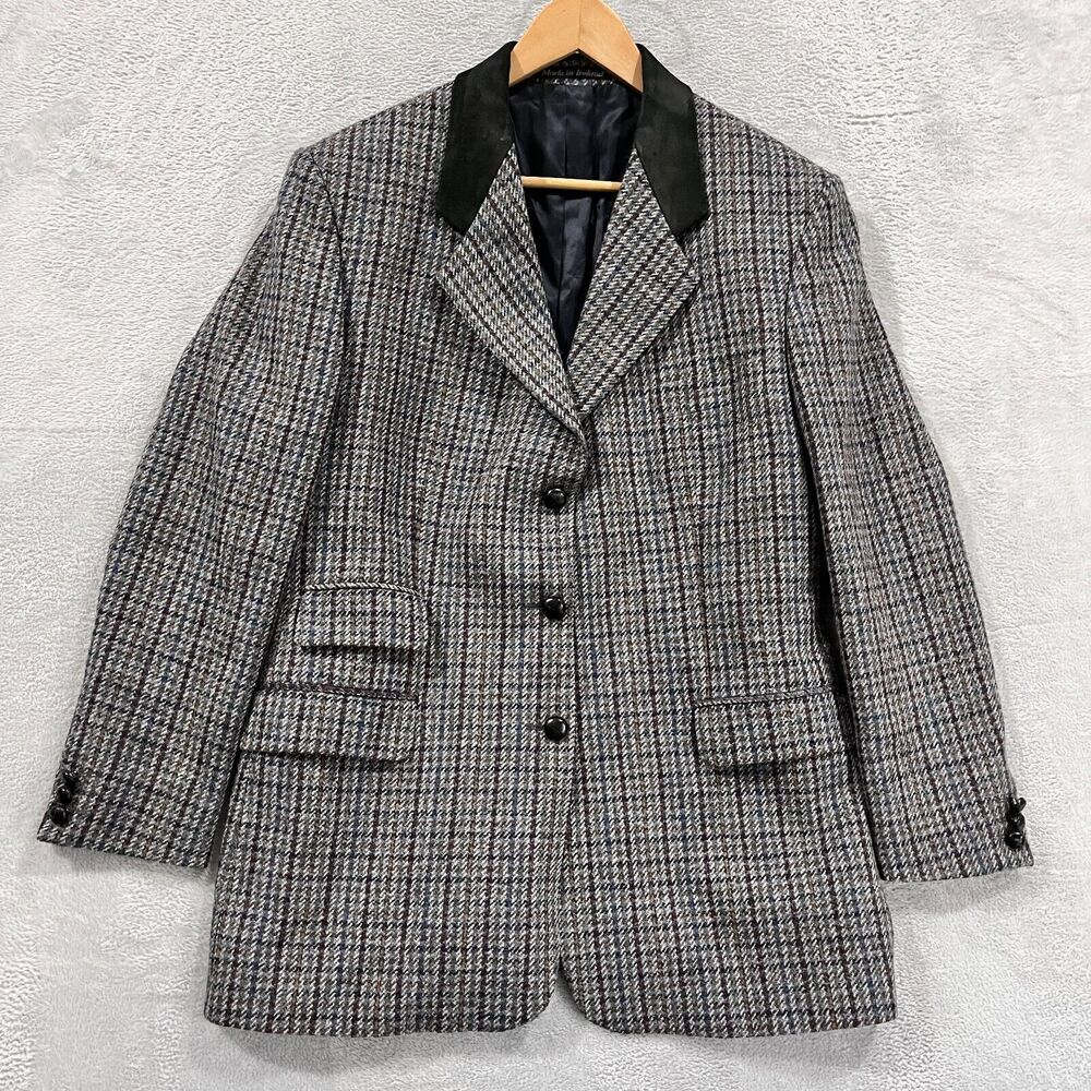 VTG Appleseed's‎ Blazer Jacket 44R 100% Wool MADE IN IRELAND Donegal